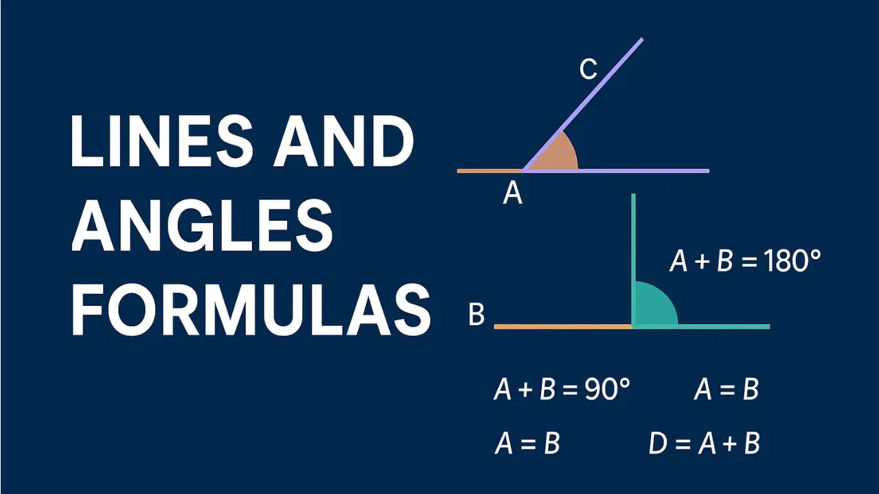 Lines and Angles Formulas