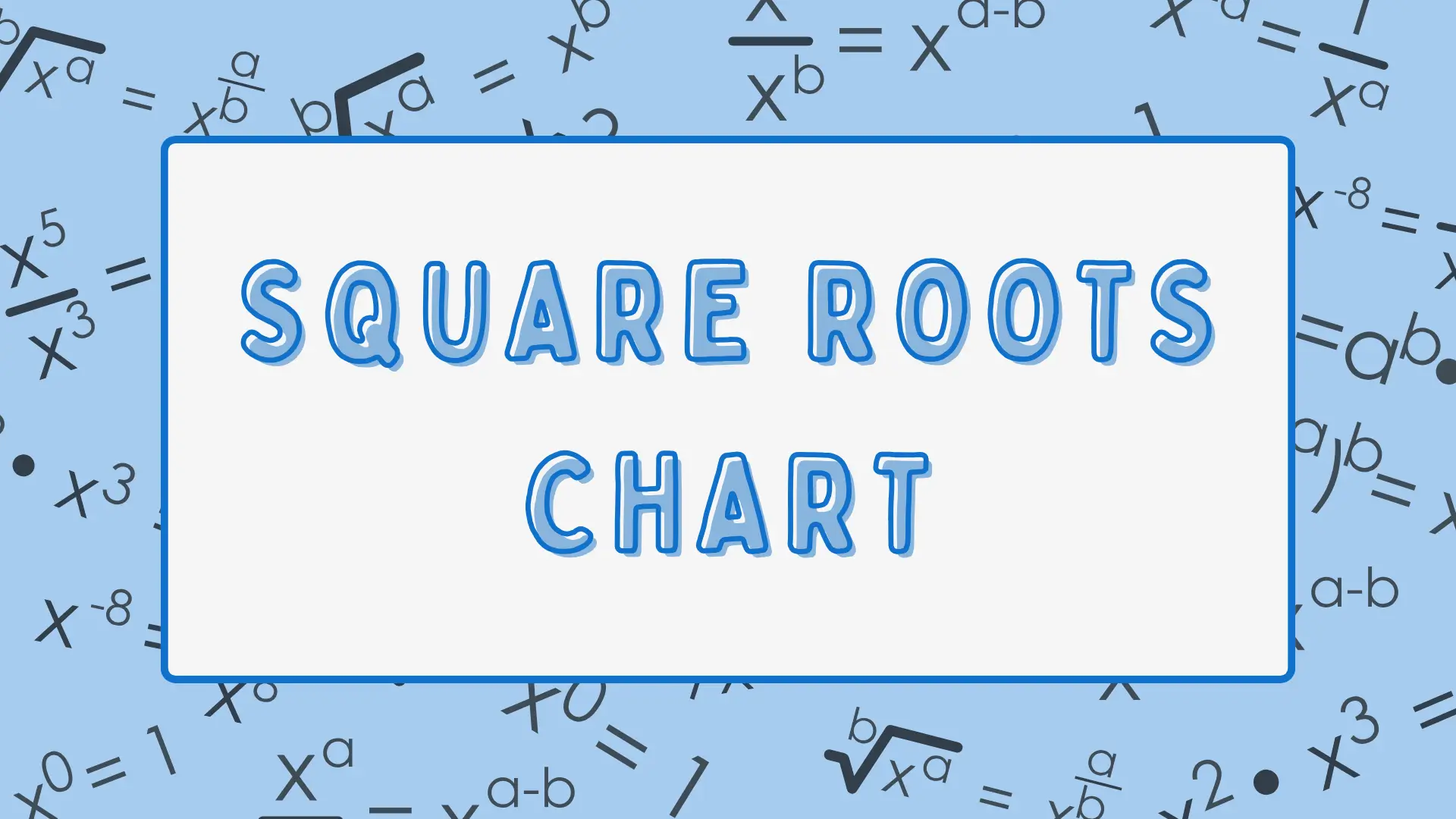 Square Root Chart