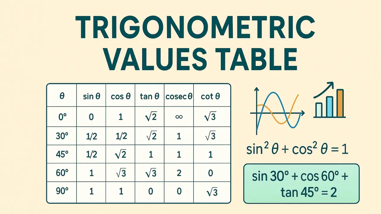 Trigonometric Values Table