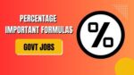 percentage important formulas